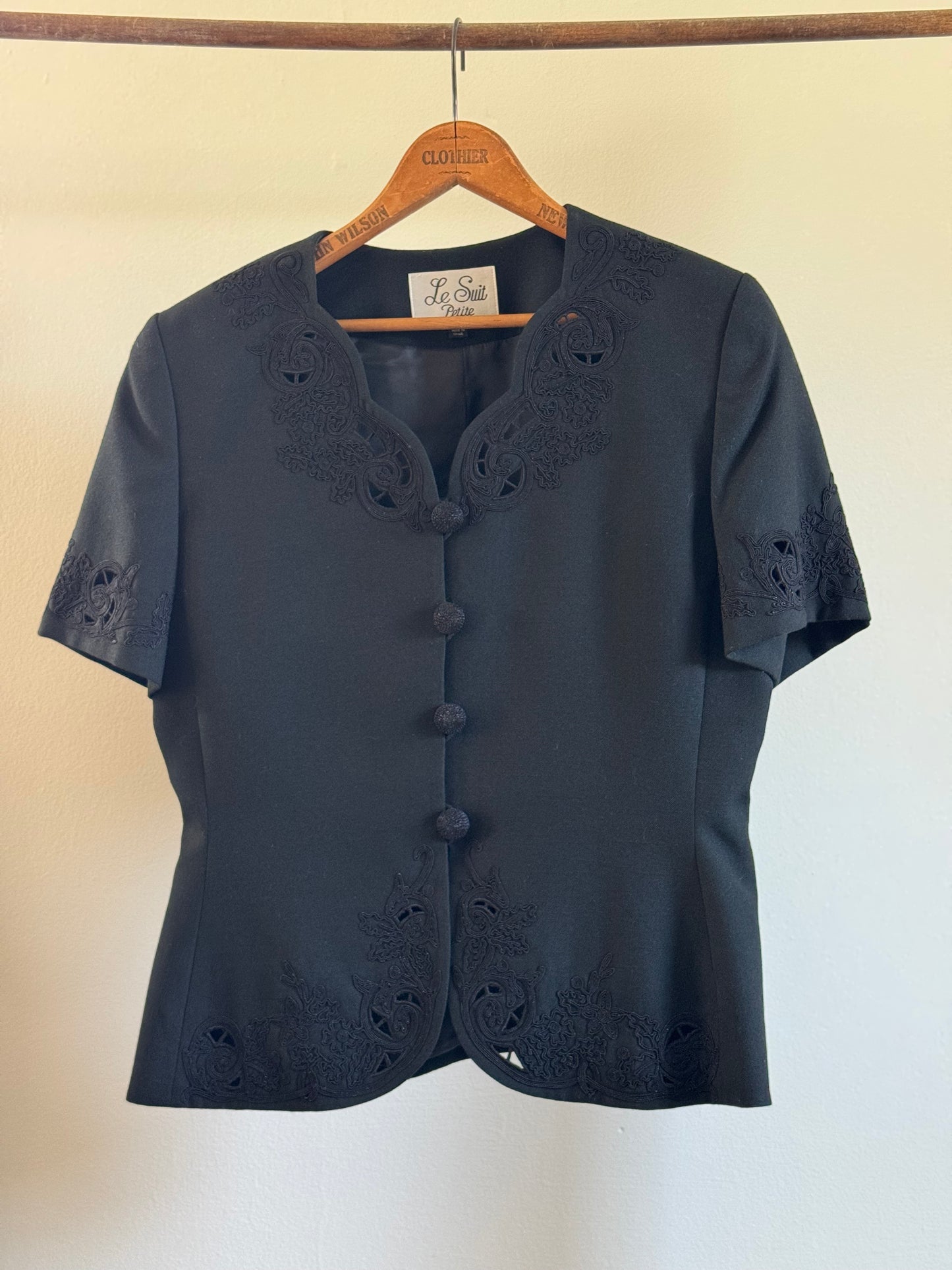 Vintage Le Suit Petite Short Sleeve Jacket