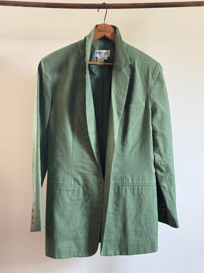 Vintage Newport News Cotton/Linen Blazer in Green