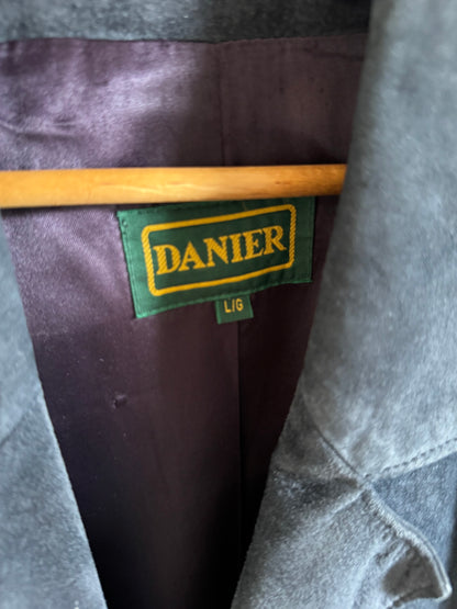 Vintage Danier Drawstring Leather Jacket in Faded Black