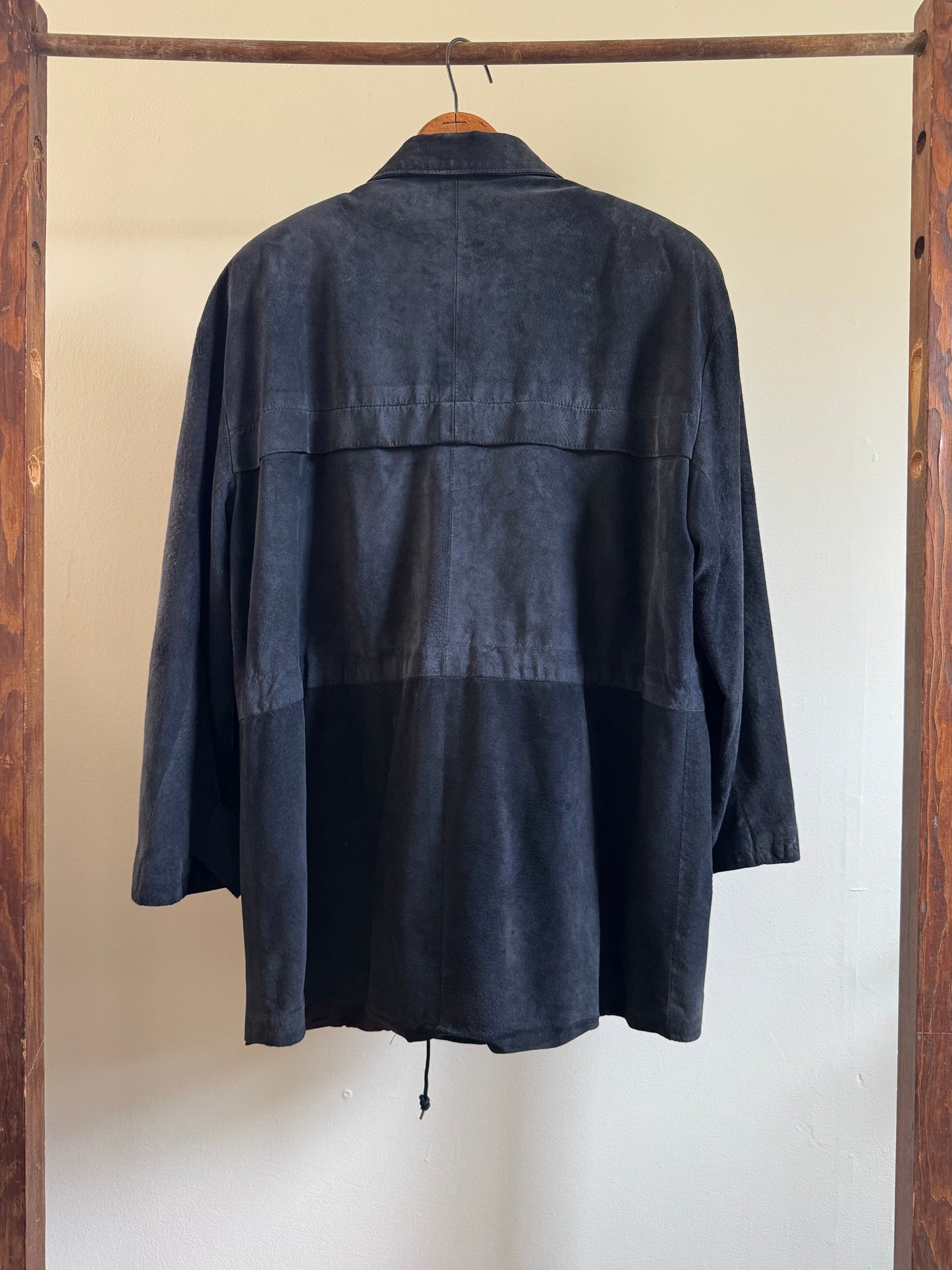 Vintage Danier Drawstring Leather Jacket in Faded Black