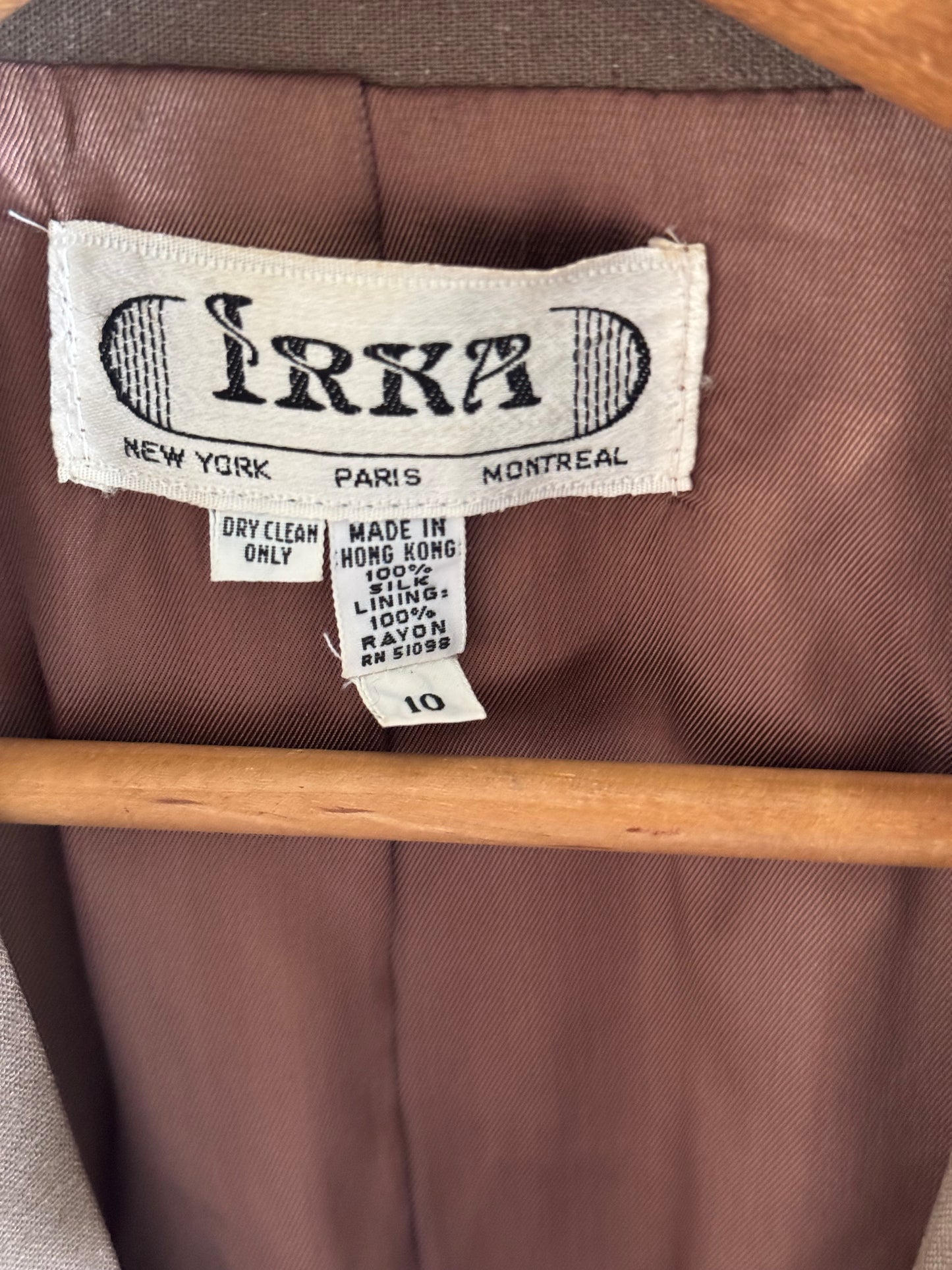 Vintage Raw Silk Blazer in Walnut