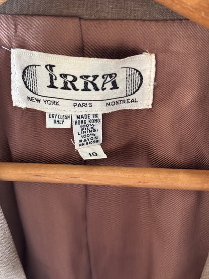 Vintage Raw Silk Blazer in Walnut