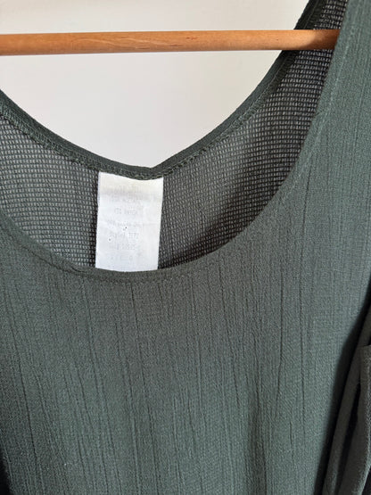 Reclaimed Rayon Tank Dress in Olive