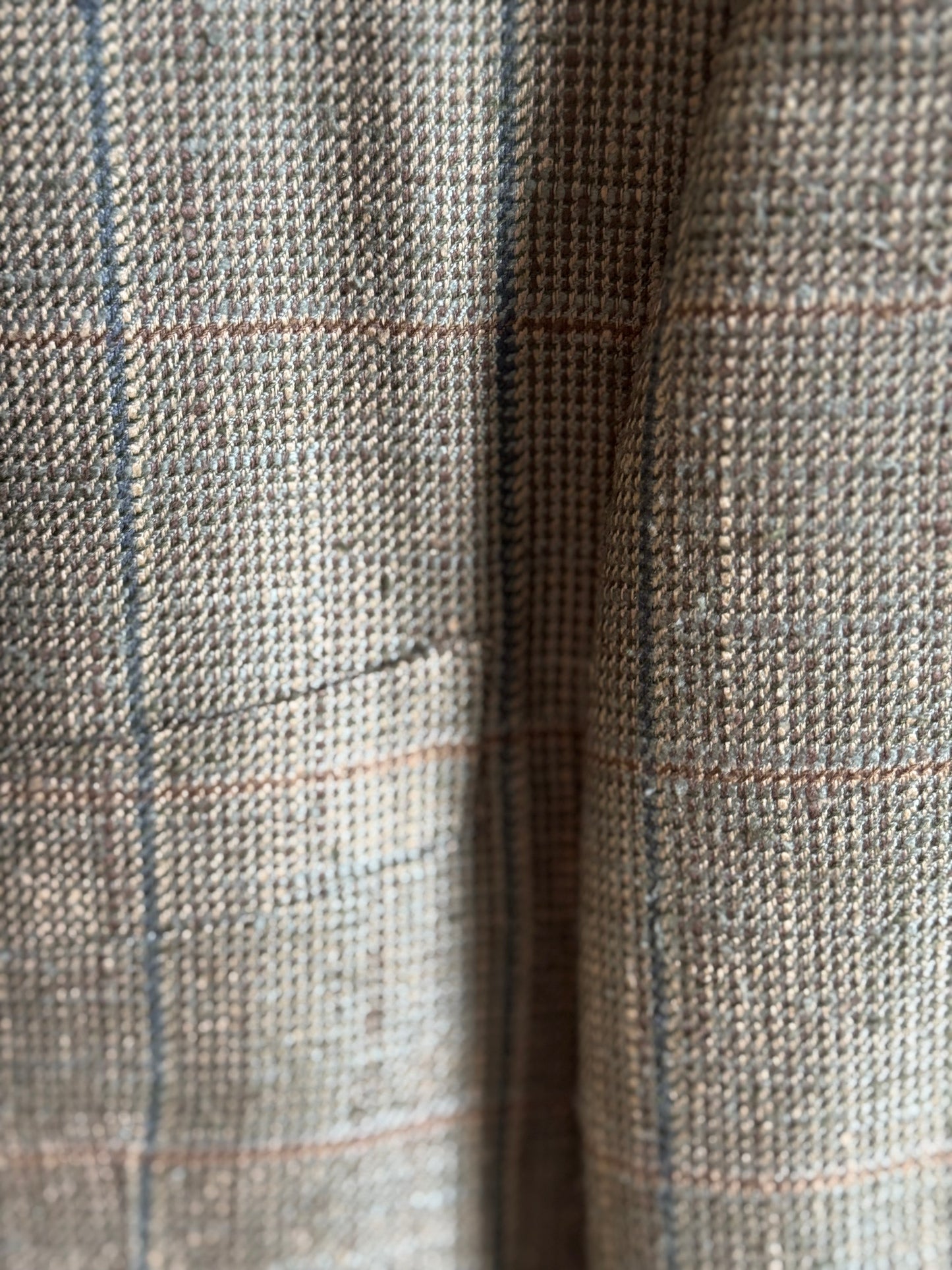 Vintage Silk Plaid Sport Coat in Thyme