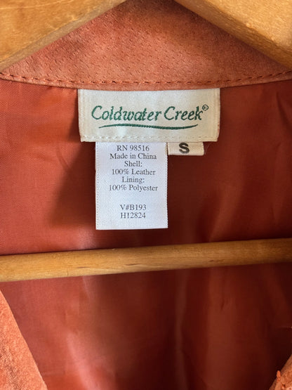 Reclaimed Suede Shirt Jacket in Rust