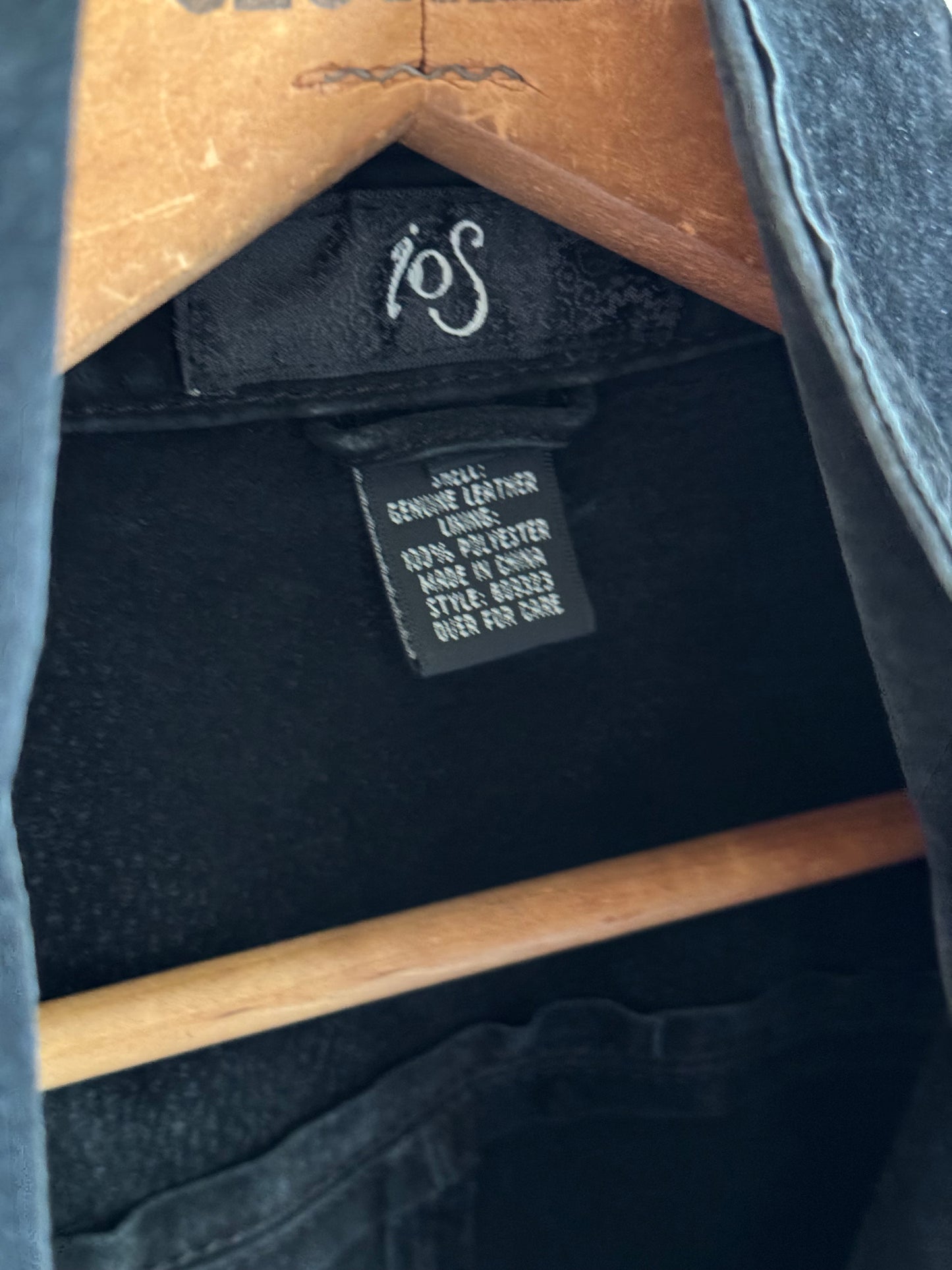 Vintage Suede Barn Coat in Black