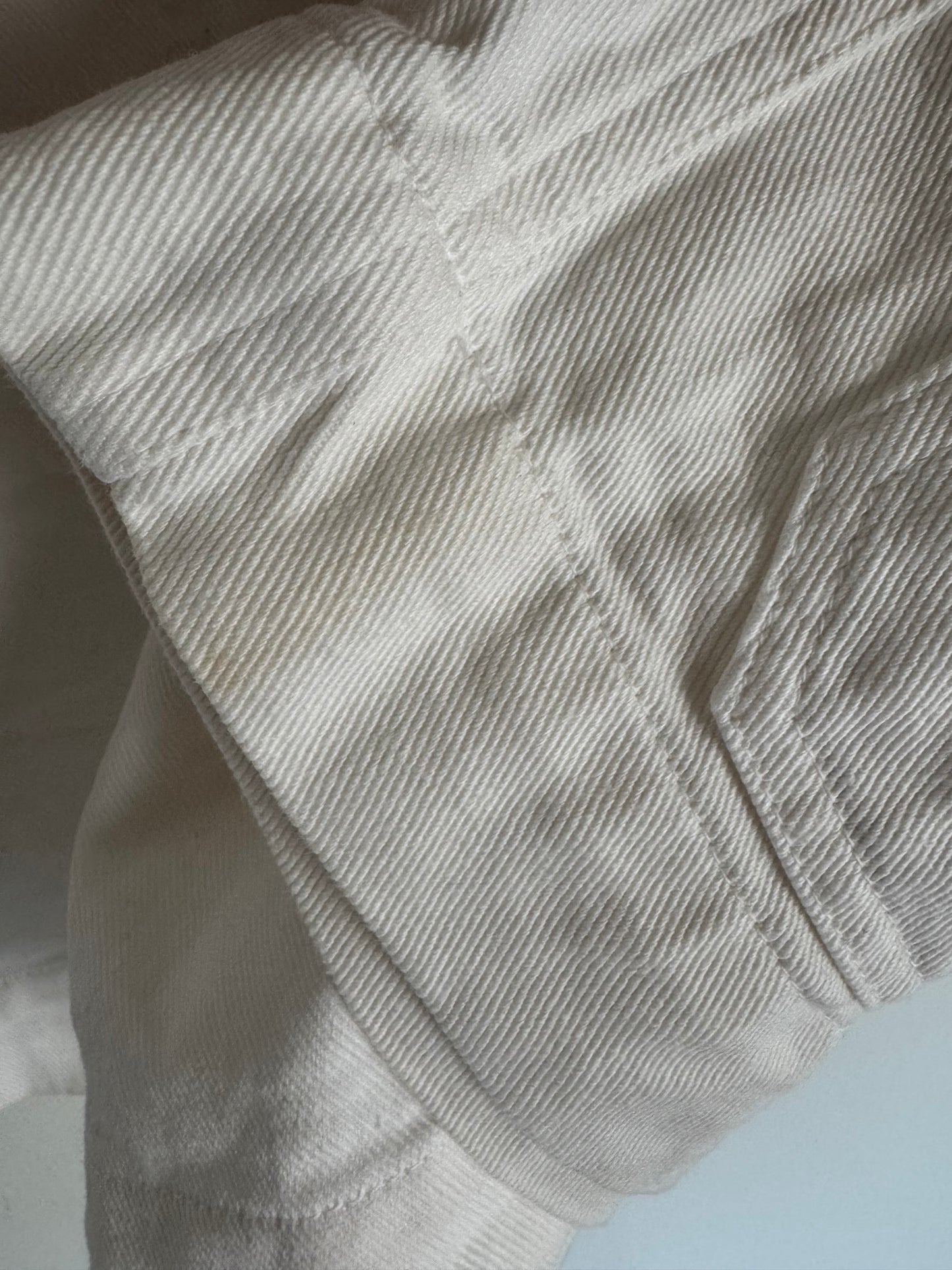 Vintage Escada Denim Western Jacket in White/Gold