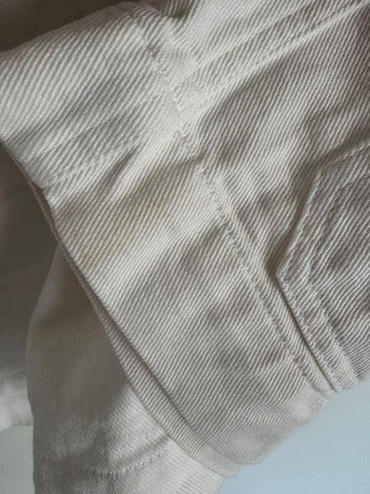 Vintage Escada Denim Western Jacket in White/Gold