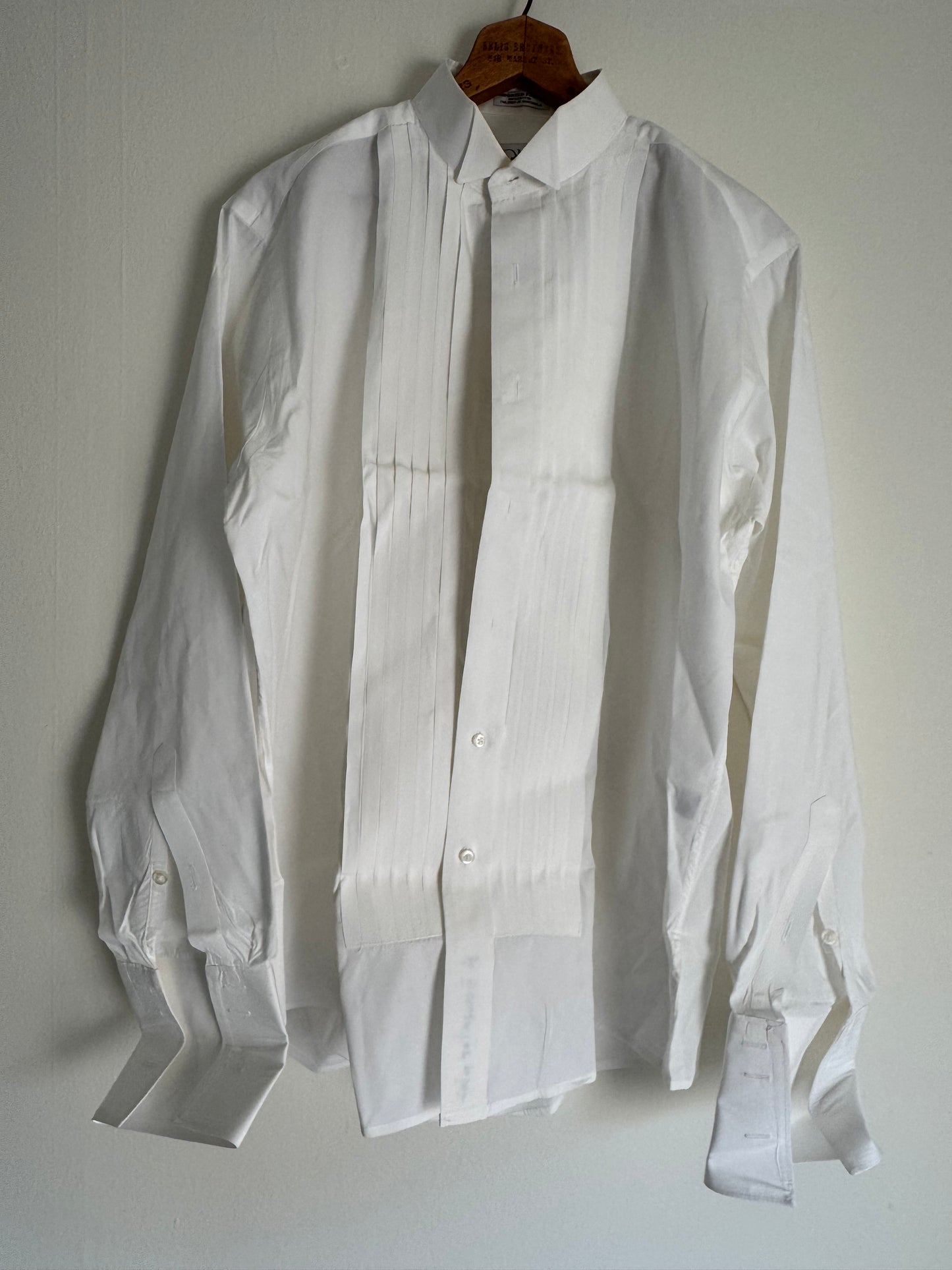Devin Michaels Cotton Tuxedo Shirt in White