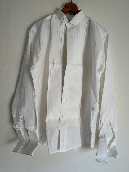 Devin Michaels Cotton Tuxedo Shirt in White