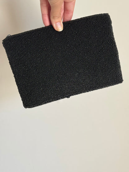 Beaded Circles Bag in Black