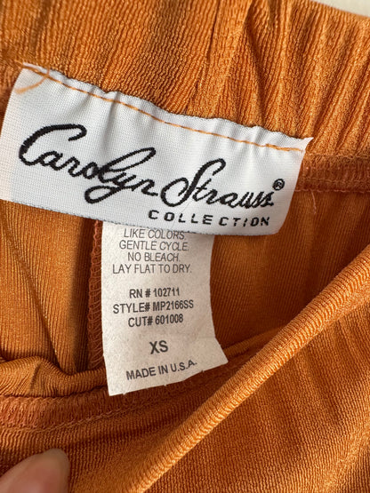 Carolyn Strauss Collection Slinky Skirt in Pumpkin