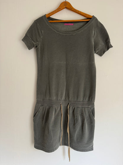 39sixtyone @ Velvet Sweatshirt Dress in Faded Olive