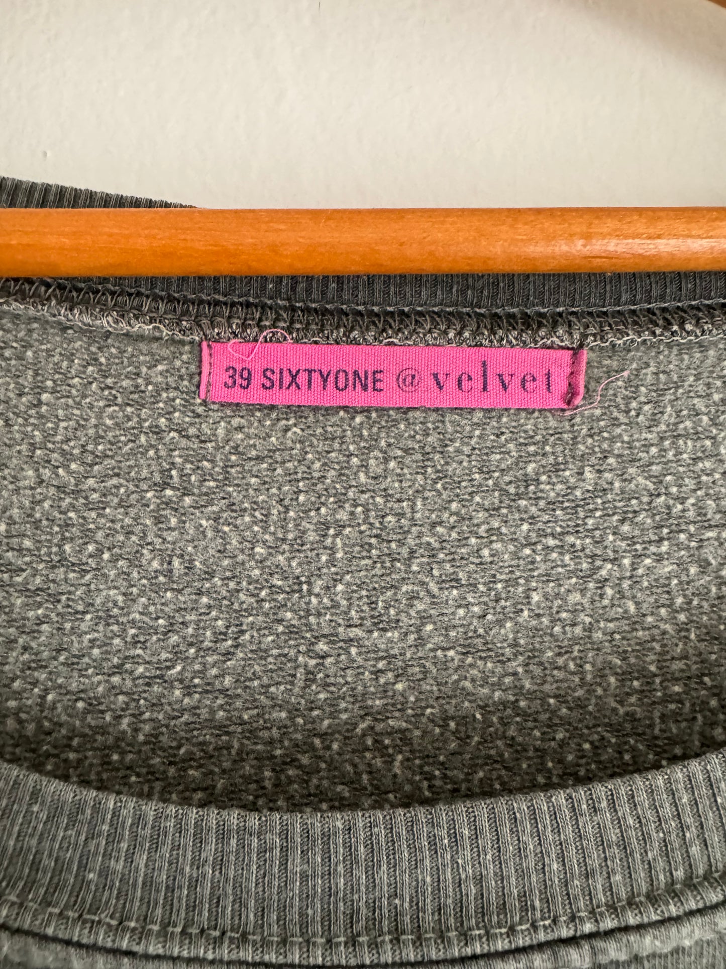 39sixtyone @ Velvet Sweatshirt Dress in Faded Olive