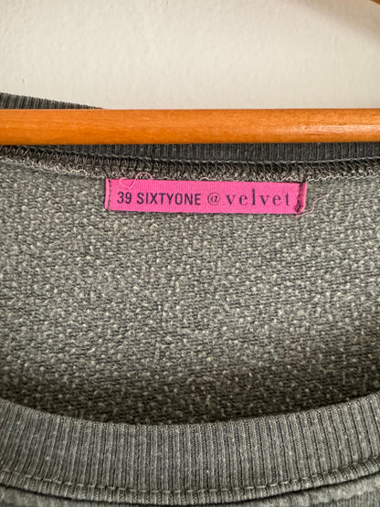 39sixtyone @ Velvet Sweatshirt Dress in Faded Olive