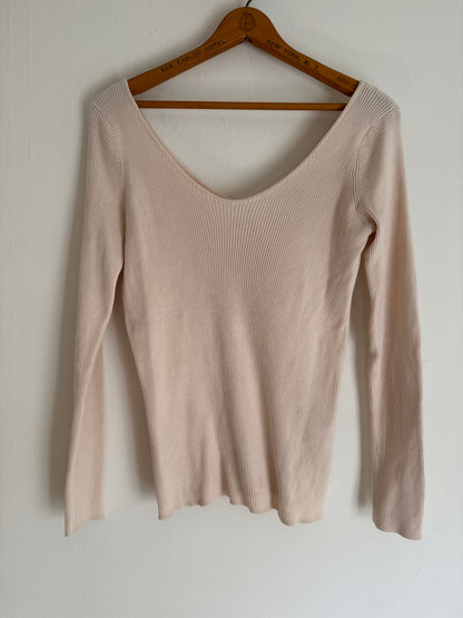 Demylee New York Ribbed Knit Long Sleeve Cotton Sweater