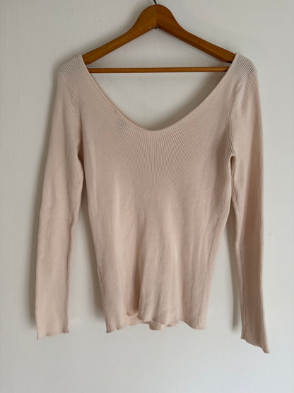 Demylee New York Ribbed Knit Long Sleeve Cotton Sweater