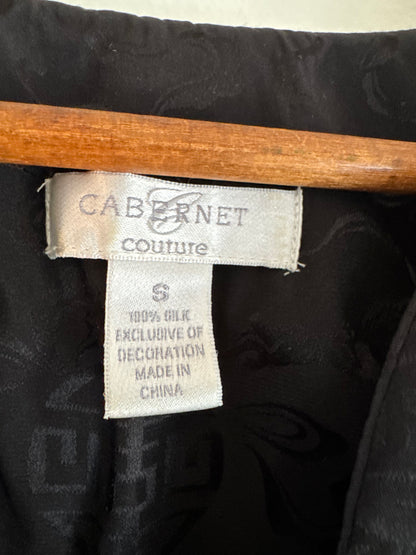 Cabernet Couture Silk Robe in Black