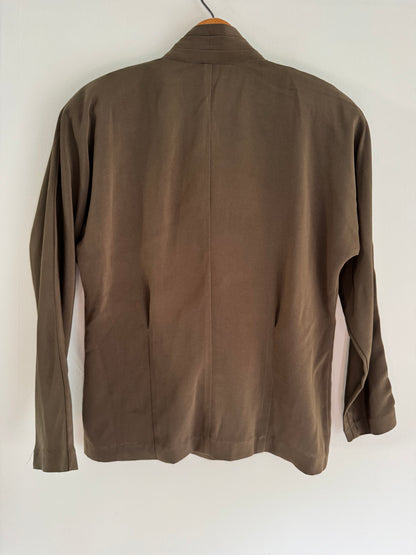 Zetta Wrap Blouse in Dark Olive