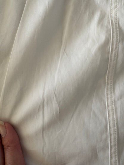 Sincerely Jules Crisp Cotton Full Skirt in White