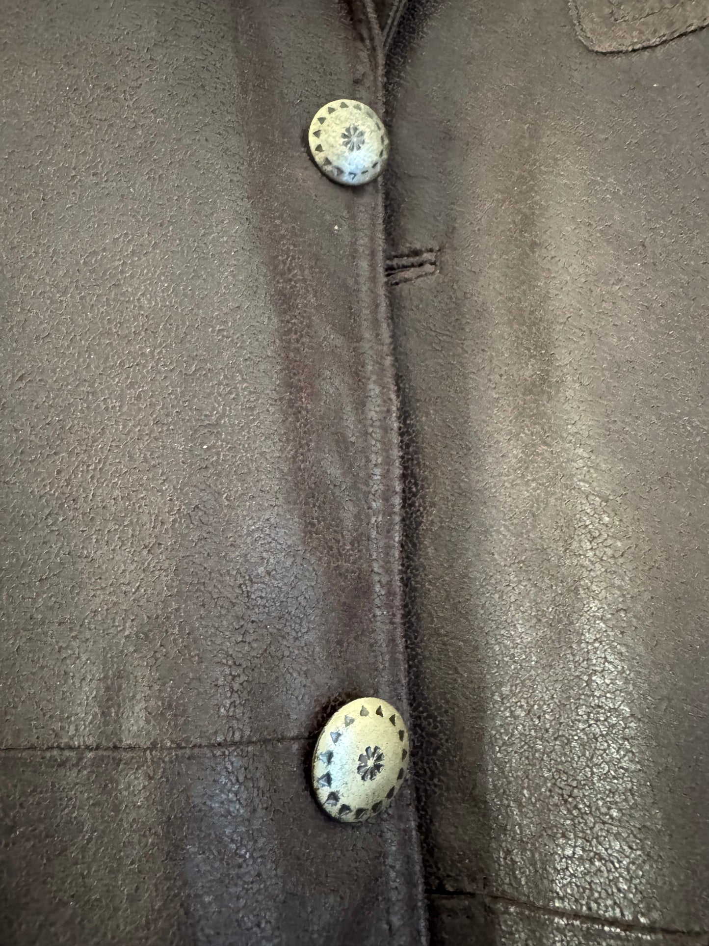 Madison Creek Outfitters Distressed Leather Blazer in Chocolate