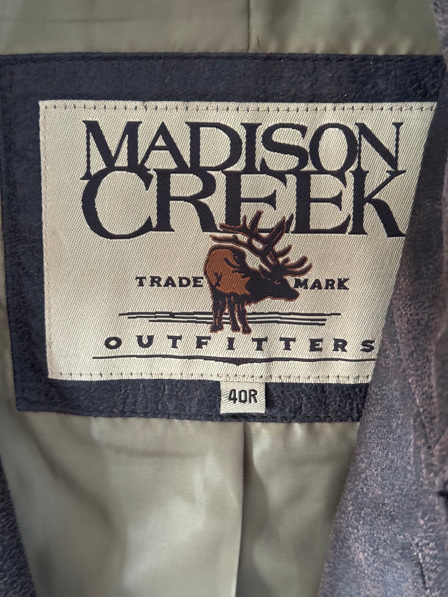 Madison Creek Outfitters Distressed Leather Blazer in Chocolate