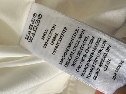 Sincerely Jules Crisp Cotton Full Skirt in White