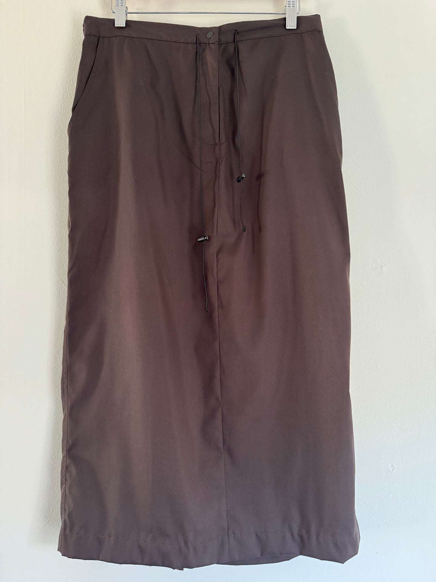 Chico's Design Long Straight Technical Skirt in Chocolate