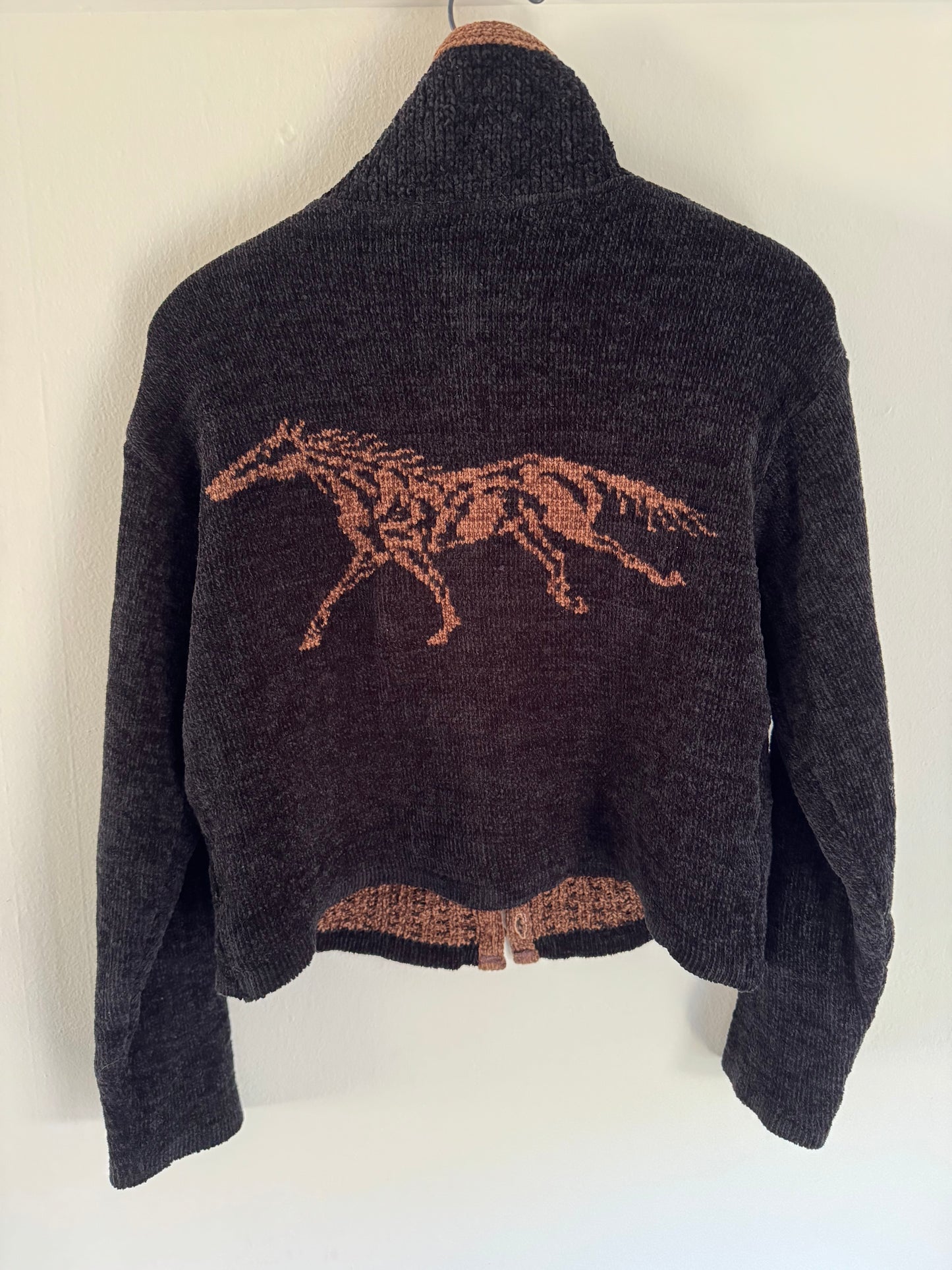 Tsunami Horse Sweater in Black/Brown