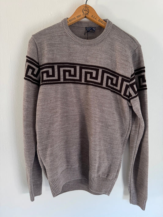 BFORS Wool Blend Sweater in Mushroom/Chocolate