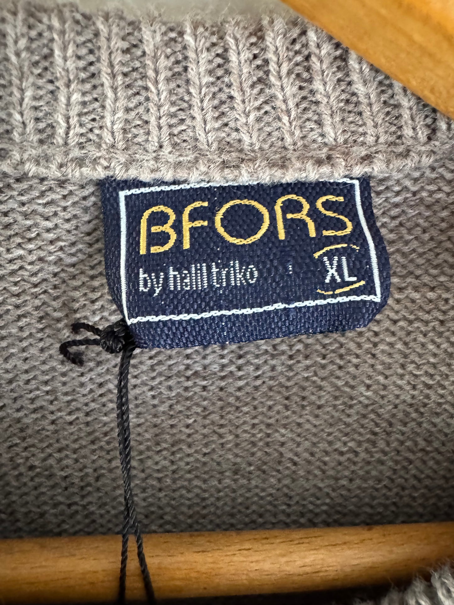 BFORS Wool Blend Sweater in Mushroom/Chocolate