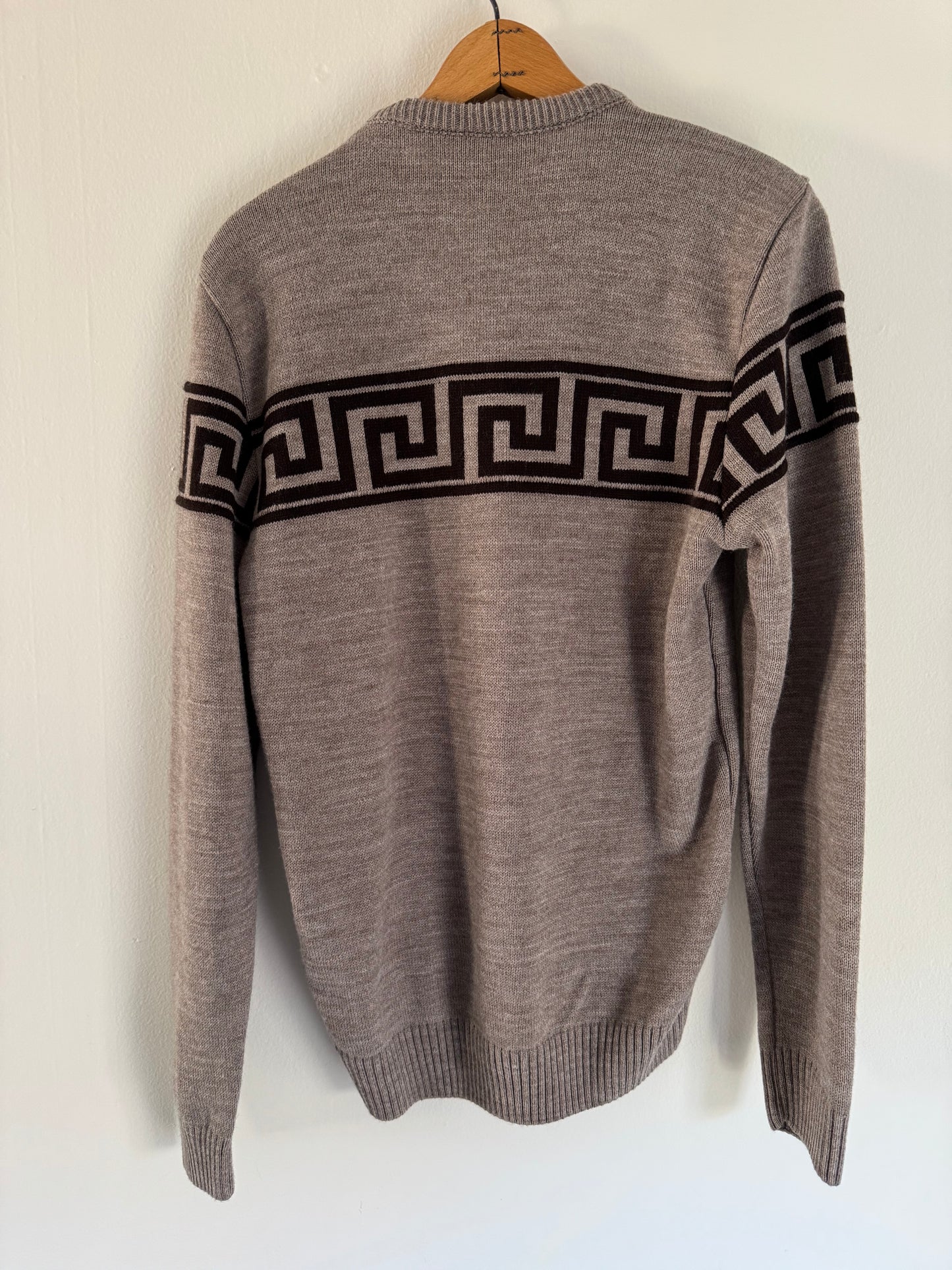 BFORS Wool Blend Sweater in Mushroom/Chocolate