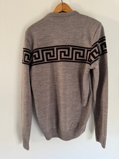 BFORS Wool Blend Sweater in Mushroom/Chocolate