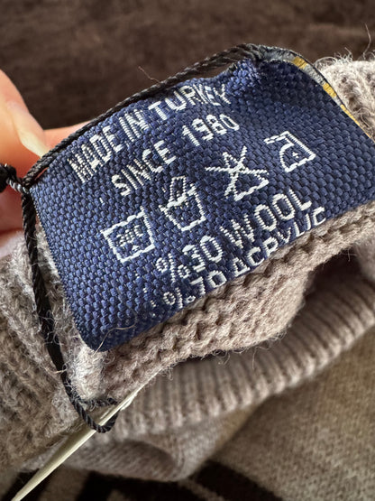 BFORS Wool Blend Sweater in Mushroom/Chocolate