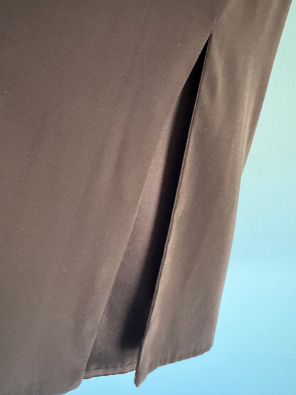 Dianaira Silk Reversible Midi Skirt in Chocolate