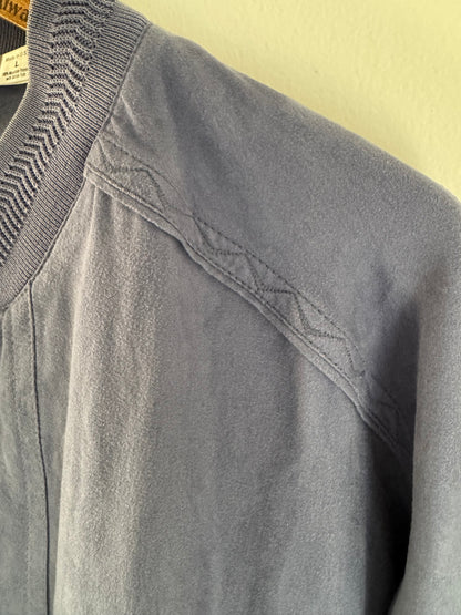 St. Croix Knits Zip Up Jacket in Steel Blue