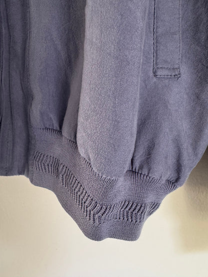 St. Croix Knits Zip Up Jacket in Steel Blue