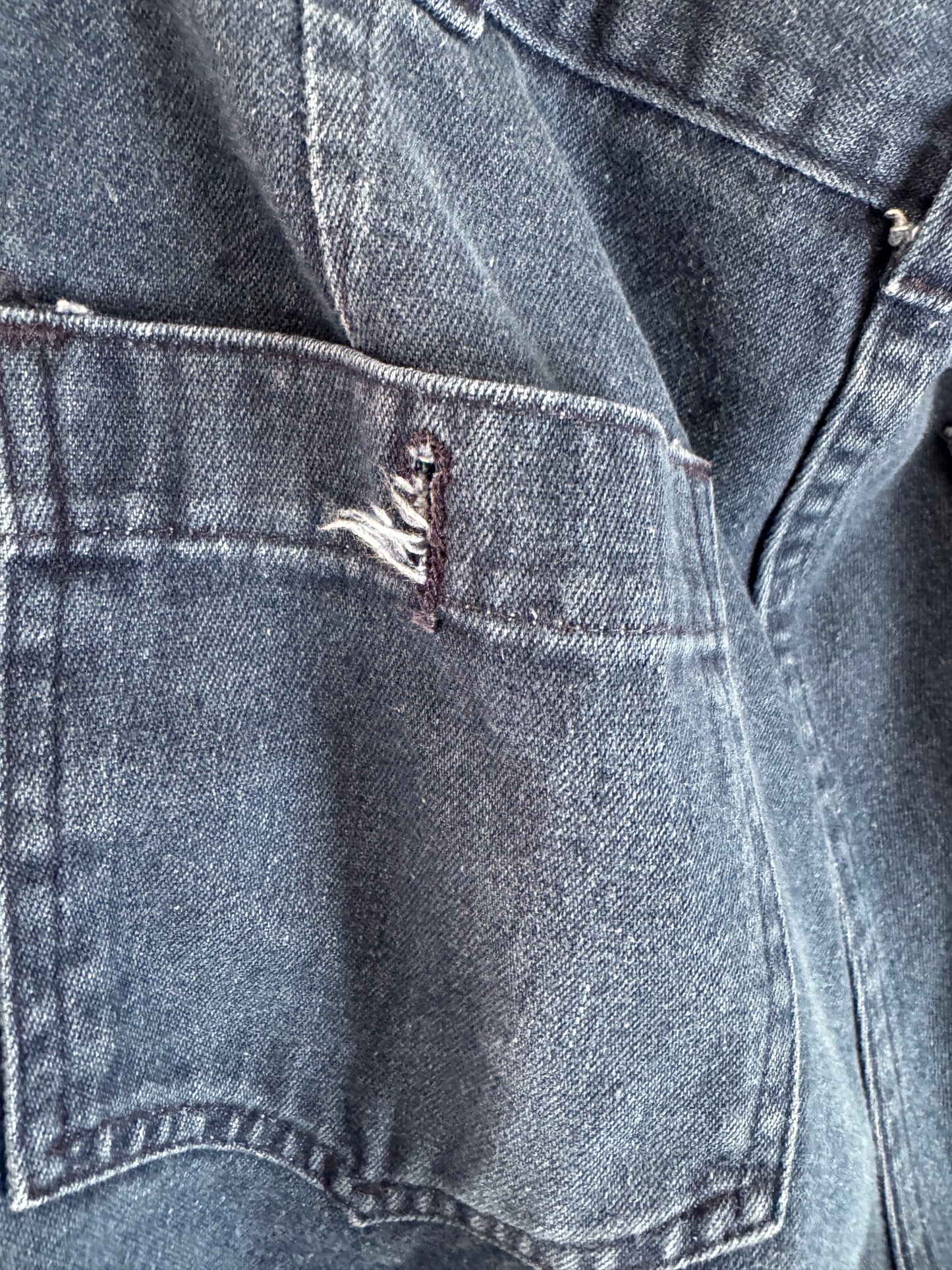 Vintage Denim Sailor Pants in Dark Blue