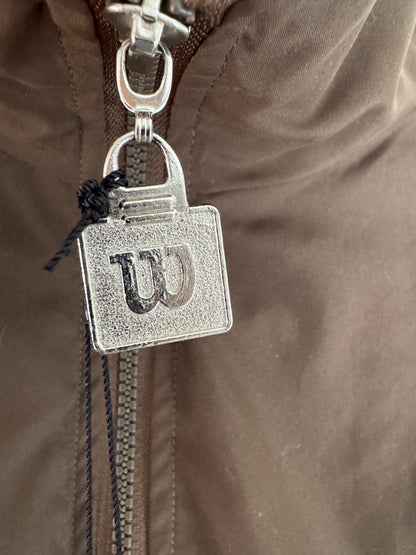 Wilson Tennis Windbreaker Zip Up Jacket in Chocolate