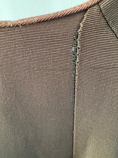 Vintage Studio I Brass Studded Dress Coat in Olive Brown