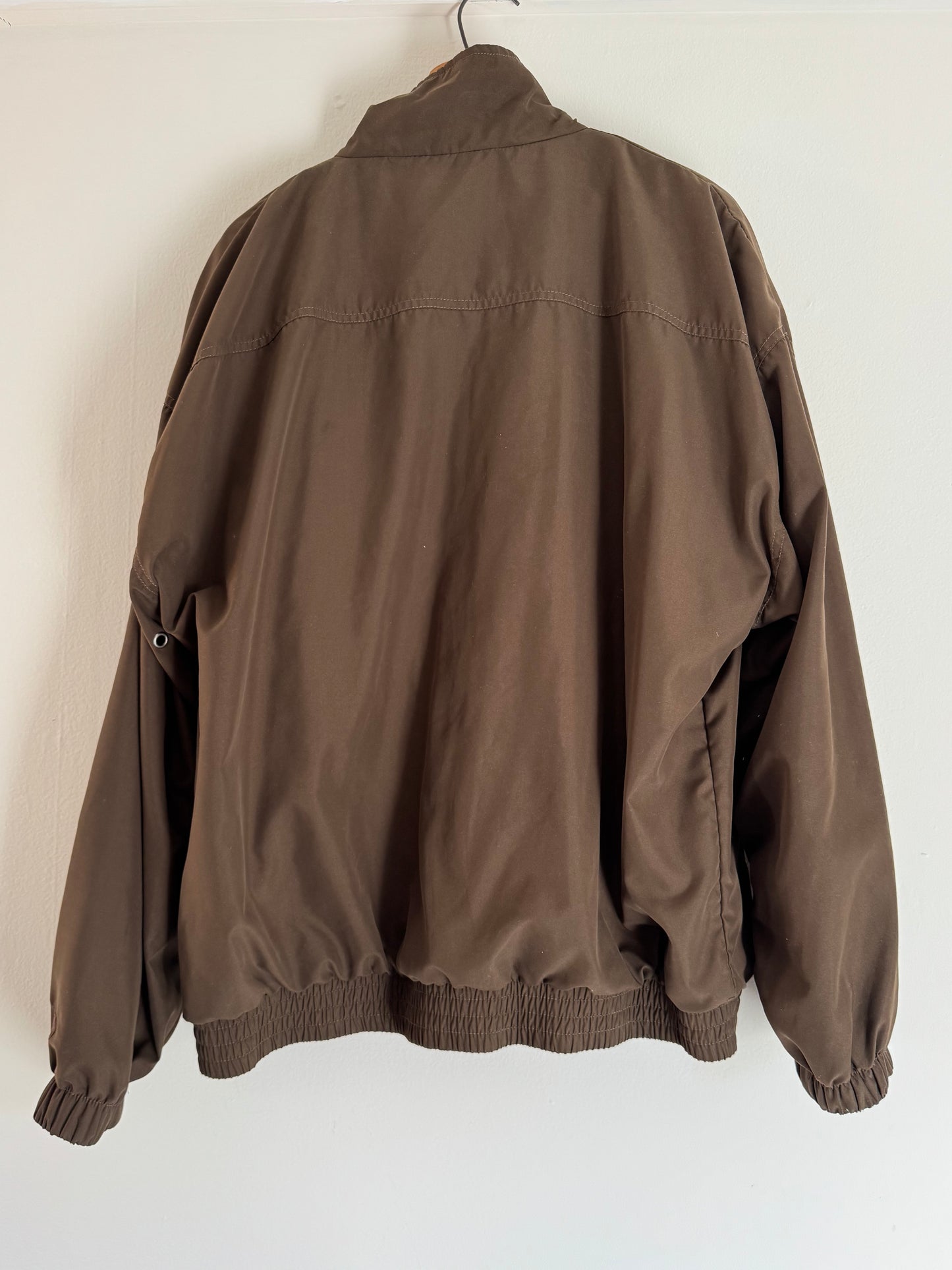 Wilson Tennis Windbreaker Zip Up Jacket in Chocolate