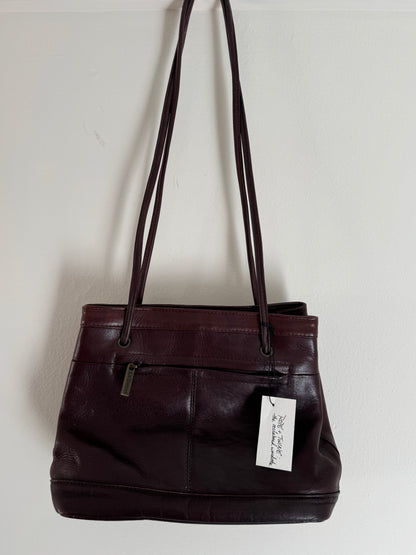 La Donne Leather Handbag in Dark Chocolate