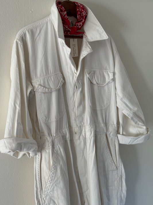 Broken In Coveralls in White