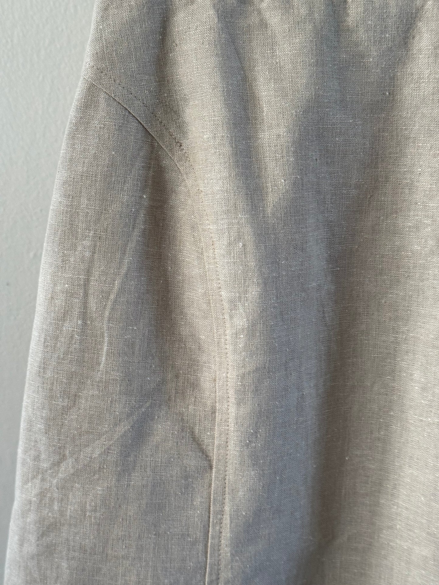 Vintage Cotton/Linen Mini Skirt in Light Khaki