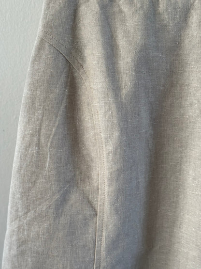 Vintage Cotton/Linen Mini Skirt in Light Khaki