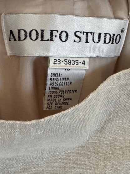Vintage Cotton/Linen Mini Skirt in Light Khaki