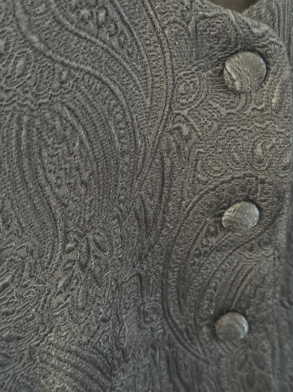 Vintage Limited Embroidered Vest in Black