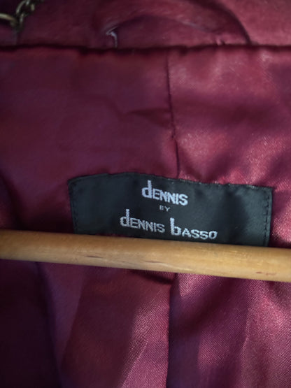 Reclaimed David Basso Suede Blazer in Wine