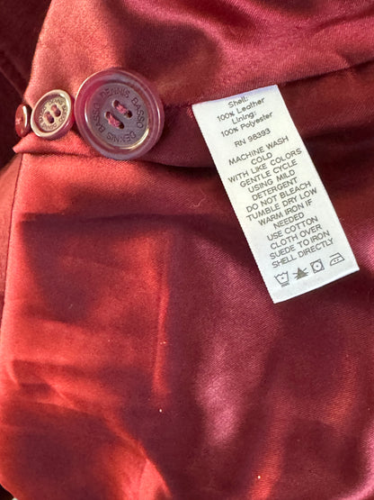 Reclaimed David Basso Suede Blazer in Wine