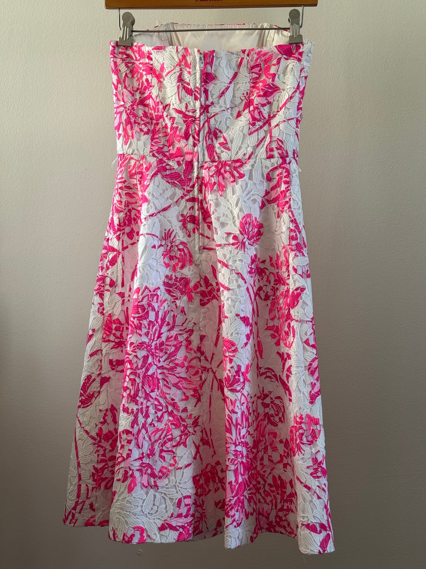 Reclaimed Lilly Pulitzer Sienna Dress in White and Pink
